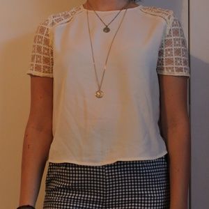 Cream Forever 21 Blouse